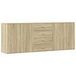 vidaXL Buffets 3 Pièces Chêne sonoma Bois d'ingénierie
