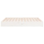 vidaXL Cadre de lit Blanc Bois massif 120x190 cm Petit double