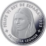Pièce de monnaie en Argent 40 Euro g 18 Millésime 2023 PRINCESA LEONOR