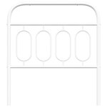 vidaXL Tête de lit métal blanc 90 cm