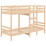 vidaXL Lit superposé 80x200 cm Bois de pin massif