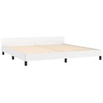 vidaXL Cadre de lit avec tête de lit Blanc 200x200 cm Similicuir