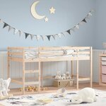 vidaXL Lit mezzanine enfants échelle 80x200 cm bois pin massif