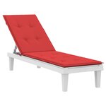 vidaXL Coussin de chaise de terrasse rouge (75+105)x50x4 cm