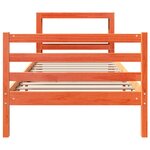 vidaXL Cadre de lit sans matelas cire marron 90x200 cm bois pin massif