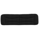 vidaXL Coussin de tête de lit noir 180 cm tissu
