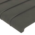 vidaXL Tête de lit à LED Gris foncé 160x5x78/88 cm Velours