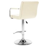vidaXL Tabourets de bar lot de 2 crème similicuir