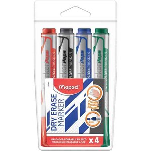 Marqueur tableau blanc Marker'Peps Jumbo étui de 4 MAPED