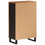 vidaXL Buffet haut avec tiroir 60x33x100cm bois massif d'acacia et fer