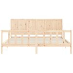vidaXL Cadre de lit avec tête de lit 200x200 cm bois massif