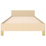 vidaXL Cadre de lit avec tête de lit Crème 100x200 cm Tissu