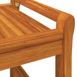 vidaXL Salon de jardin avec coussins blanc crème 2 Pièces Bois massif