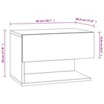vidaXL Tables de chevet murales 2 Pièces Chêne fumé