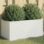 vidaXL Jardinière blanc 62x30x29 cm acier laminé à froid