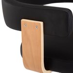 vidaXL Tabourets de bar lot de 2 noir bois courbé et similicuir