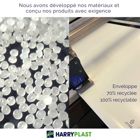 250 Enveloppes plastique opaques VAD/VPC 500x600mm - Harry plast