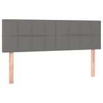 vidaXL Sommier à lattes de lit avec matelas Gris foncé 140x200cm Tissu