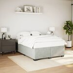 vidaXL Cadre de lit Gris clair 140x200 cm Velours