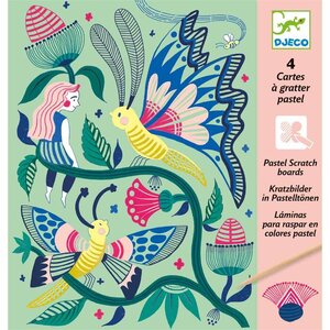 Djeco DJ09719 - Cartes à gratter jardin fabuleux