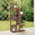 vidaXL Support à fleurs 60x25x130 cm bois massif de sapin