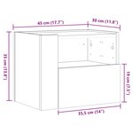 vidaXL Tables de chevet murales 2 Pièces chêne fumé 45x30x35 cm