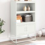 vidaXL Buffet haut blanc 68 5x38 5x123 5 cm acier