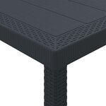 Ensemble de salle à manger jardin 15 pièces avec coussins Anthracite Poly Rattan