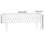 vidaXL Tête de lit à LED Bleu 203x16x78/88 cm Tissu
