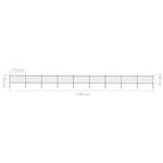 vidaXL Clôture de jardin avec dessus en cerceau Acier 15 3 x 1 m Noir