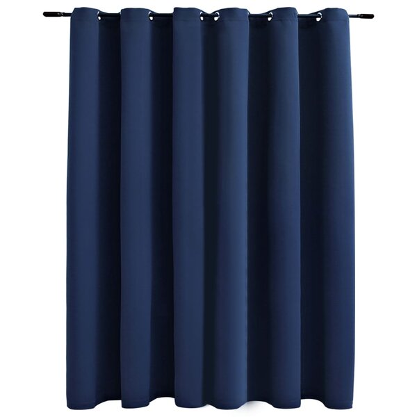 vidaXL Rideau occultant avec anneaux en métal Bleu 290x245 cm