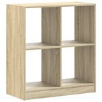 vidaXL Bibliothèque chêne sonoma 68 5x32x75 cm bois d'ingénierie