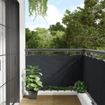 vidaXL Écran de balcon en tissu Oxford anthracite de 75x600 cm