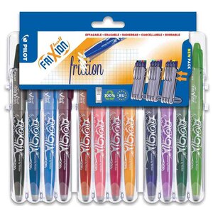 Stylo roller frixion ball 07 set2go  étui de 12 pilot