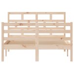 vidaXL Cadre de lit Bois de pin massif 120x200 cm