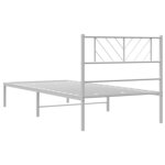 vidaXL Cadre de lit métal avec tête de lit blanc 80x200 cm