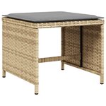 vidaXL Tabourets de jardin coussins lot de 4 mélange beige 41x41x36 cm
