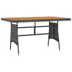 vidaXL Mobilier à dîner d'extérieur 7 Pièces Résine tressée Gris