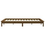 vidaXL Cadre de lit Marron miel 120x200 cm Bois de pin massif