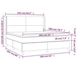 vidaXL Sommier à lattes de lit matelas LED Blanc 160x200 cm Similicuir