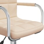 vidaXL Chaise pivotante de bureau Crème Tissu