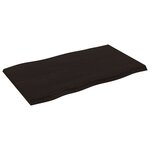 vidaXL Dessus de table bois massif traité bordure assortie