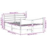 vidaXL Cadre de lit avec tête de lit 140x190 cm bois de pin massif