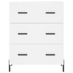 vidaXL Buffet haut Blanc 69 5x34x180 cm Bois d'ingénierie