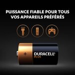 DURACELL Lot de 4 piles Plus Power C