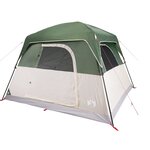 vidaXL Tente de camping de cabine 4 personnes vert imperméable