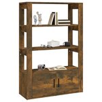 vidaXL Buffet Chêne fumé 80x30x119 5 cm Bois d'ingénierie