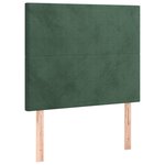 vidaXL Cadre de lit avec tête de lit Vert foncé 90x190 cm Velours