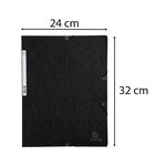Chemise 3 Rabats À Élastiques Carte Lustrée 400g/m2 - A4 - Noir - X 25 - Exacompta