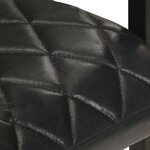 vidaXL Chaises à manger cantilever lot de 6 noir cuir véritable